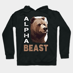 Alpha Animal Fierce Grizzly Bear - Anime Shirt Hoodie